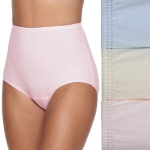 NWT Vanity Fair Women's Perfectly Yours Classic Cotton Full Briefs 3-Pack